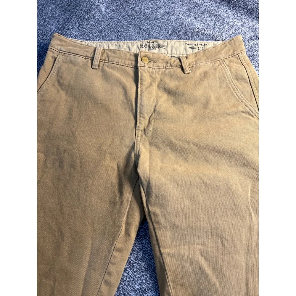 Levis XX Chino Warm Pants Mens 34x32 Tan Khaki Standard Taper Stretch Twill